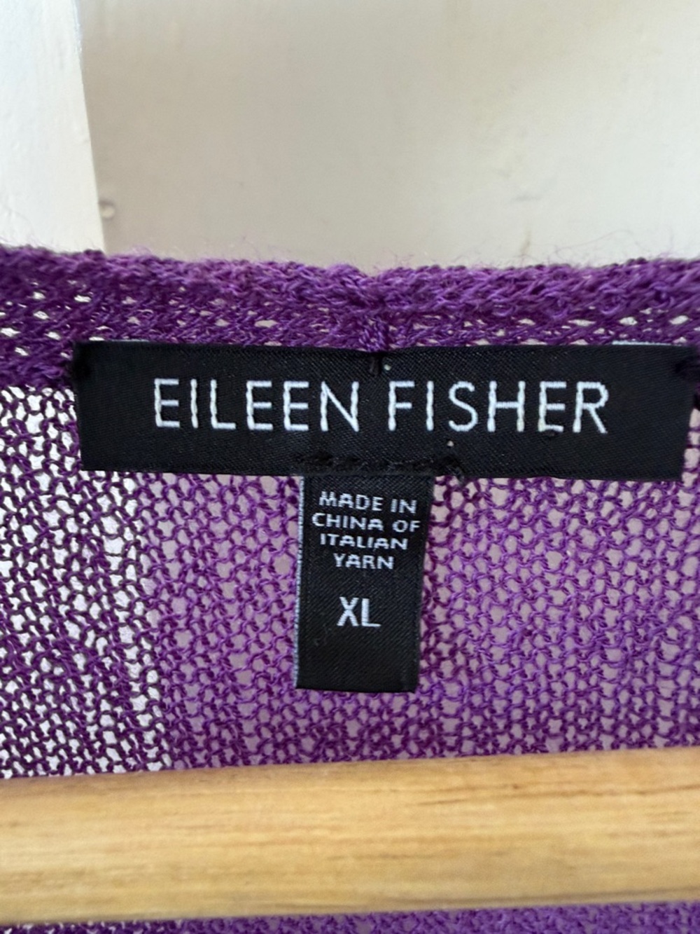 Eileen Fisher XL Magenta V-Neck Lightweight Knit Sweater - Picture 2 of 6